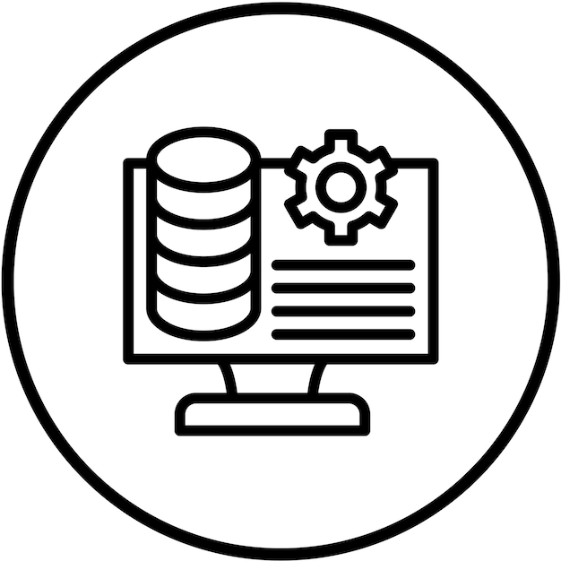 Diseño vectorial Estilo de icono basado en datos