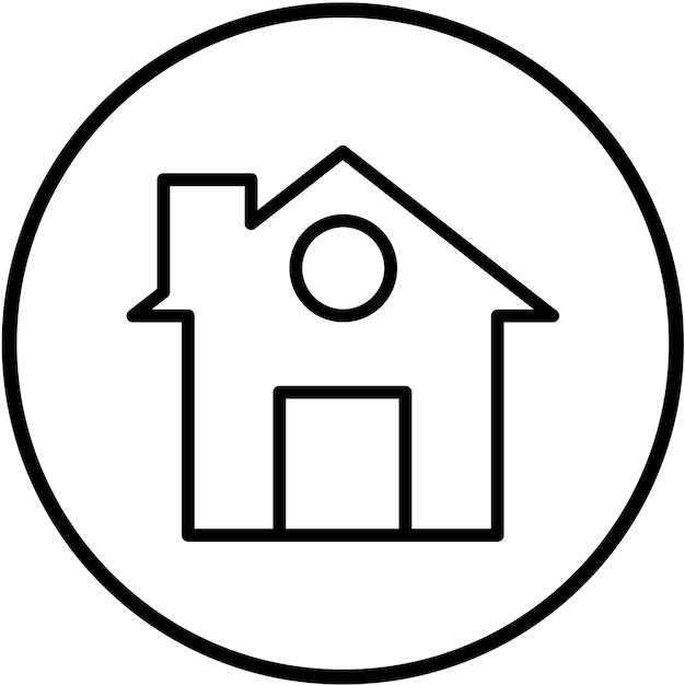 Diseño vectorial Estilo de icono basado en el hogar