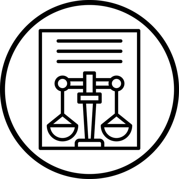 Diseño vectorial Estilo de icono de base legal