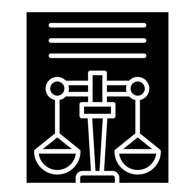 Diseño vectorial Estilo de icono de base legal