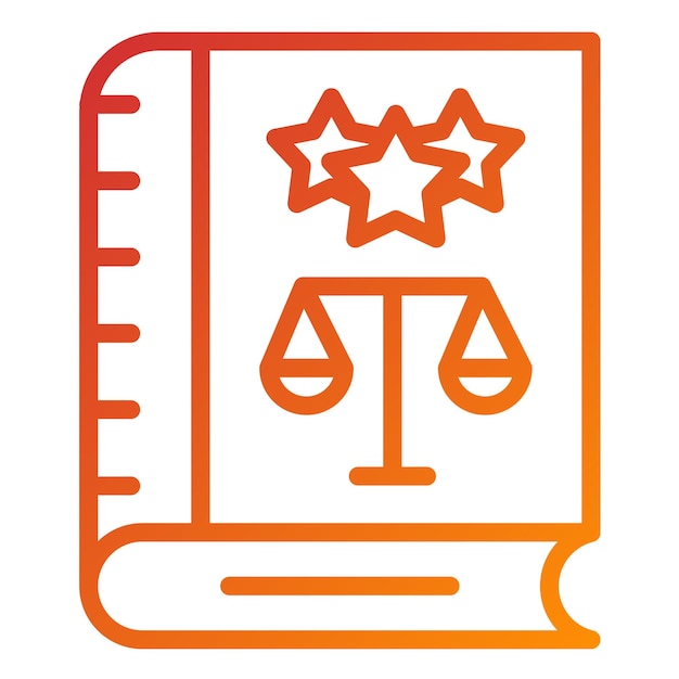 Diseño vectorial Estilo de icono de base legal