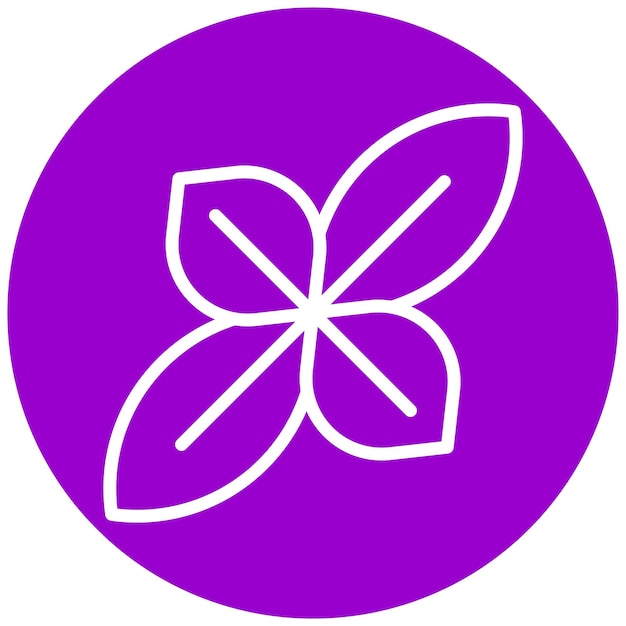 Diseño vectorial estilo de icono de Basil Bliss