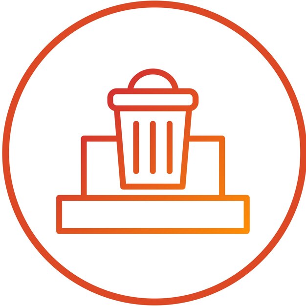 Diseño vectorial Estilo del icono de la basura de Terminator