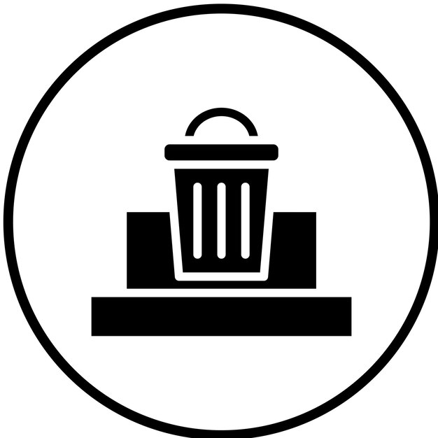 Diseño vectorial Estilo del icono de la basura de Terminator