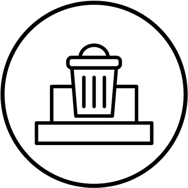 Diseño vectorial Estilo del icono de la basura de Terminator