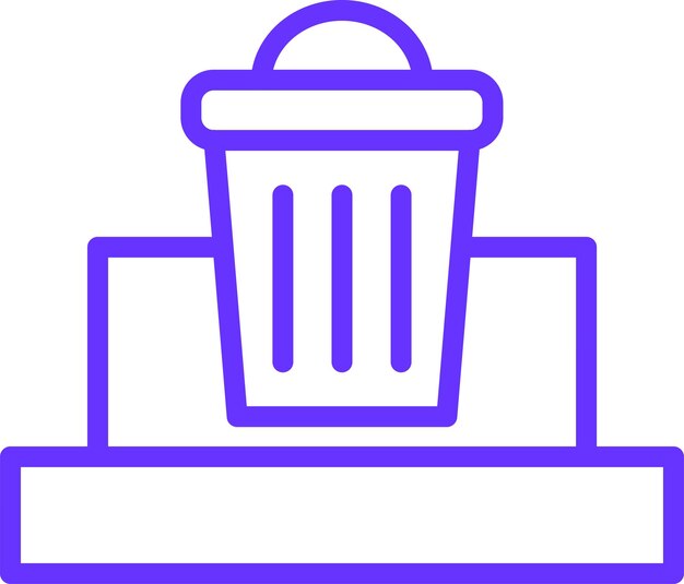 Diseño vectorial Estilo del icono de la basura de Terminator