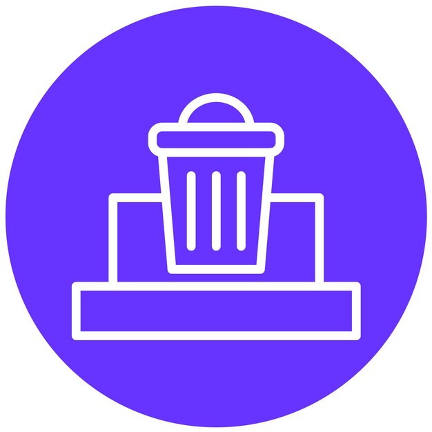 Diseño vectorial Estilo del icono de la basura de Terminator