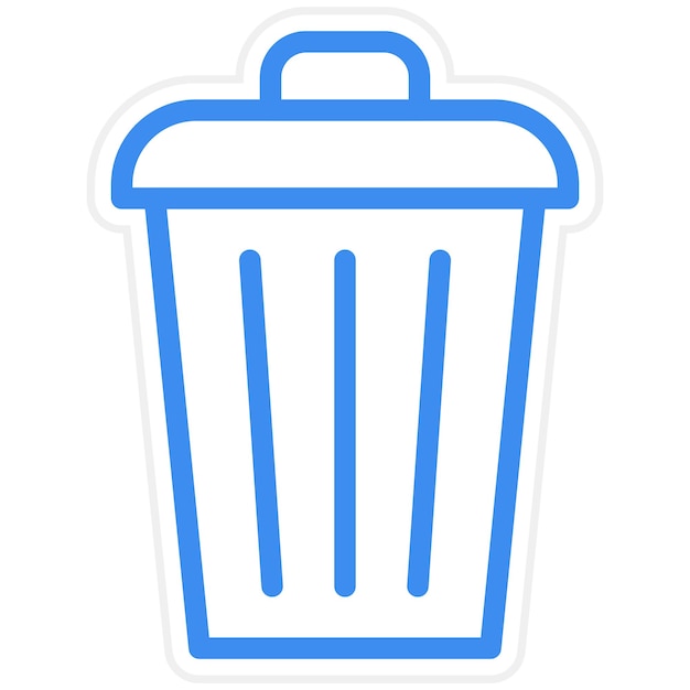 Diseño vectorial Estilo del icono de la basura