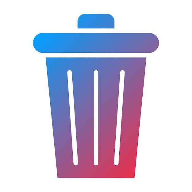 Diseño vectorial Estilo del icono de la basura