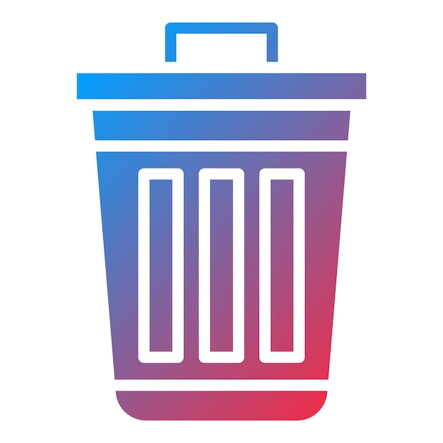 Diseño vectorial Estilo del icono de la basura