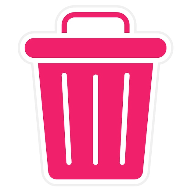 Diseño vectorial Estilo del icono de la basura