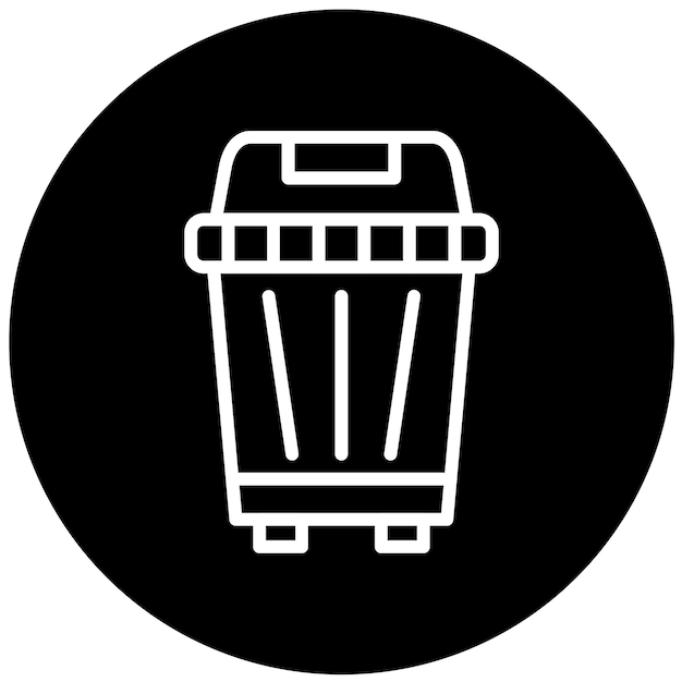 Diseño vectorial Estilo del icono de la basura