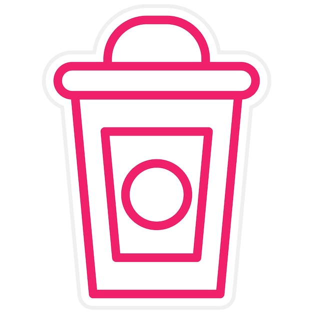 Diseño vectorial Estilo del icono de la basura
