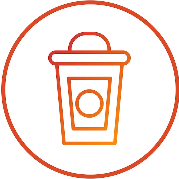 Diseño vectorial Estilo del icono de la basura