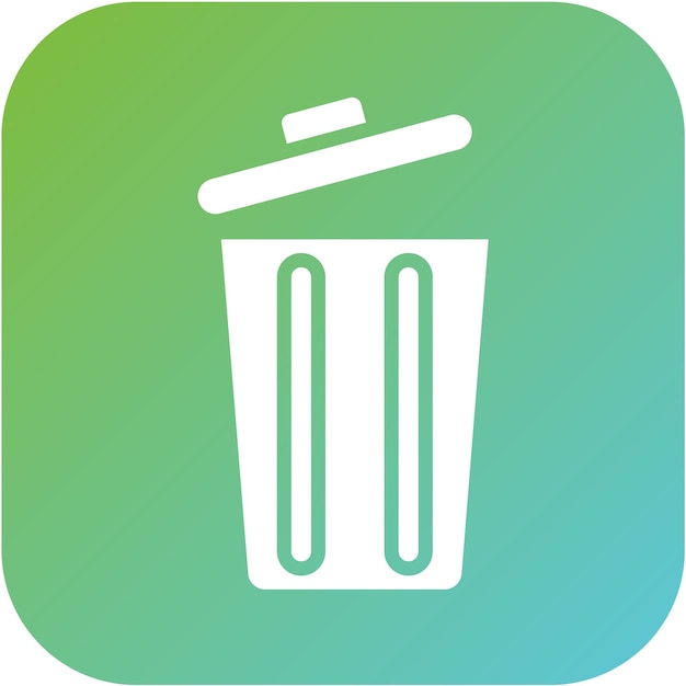 Diseño vectorial Estilo del icono de la basura