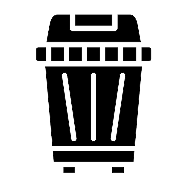 Diseño vectorial Estilo del icono de la basura