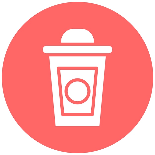 Diseño vectorial Estilo del icono de la basura