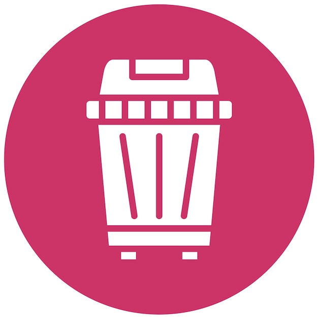 Diseño vectorial Estilo del icono de la basura