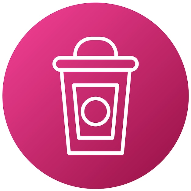 Diseño vectorial Estilo del icono de la basura