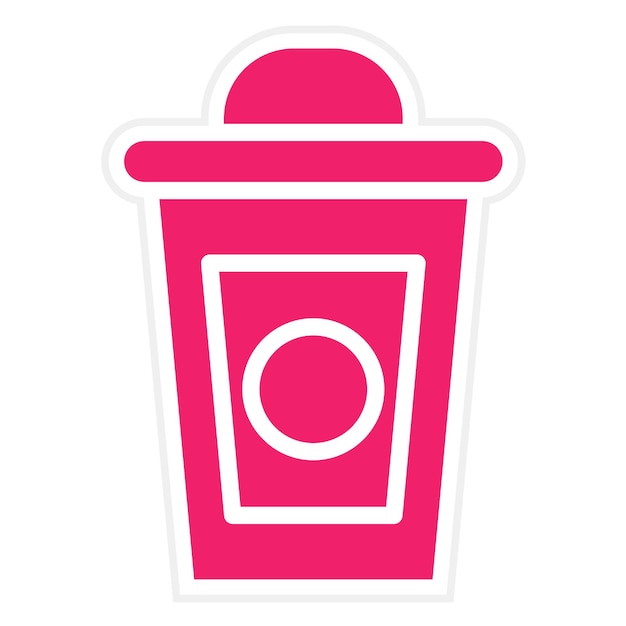 Diseño vectorial Estilo del icono de la basura