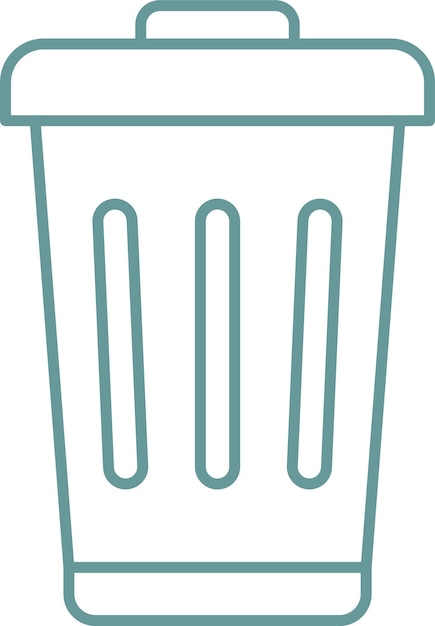 Diseño vectorial Estilo del icono de la basura