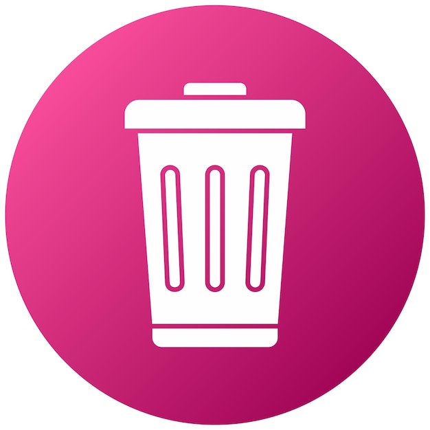 Diseño vectorial Estilo del icono de la basura