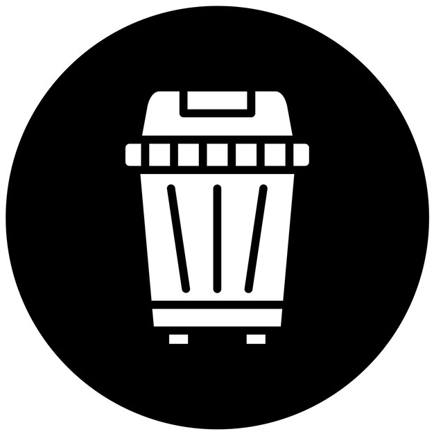 Diseño vectorial Estilo del icono de la basura
