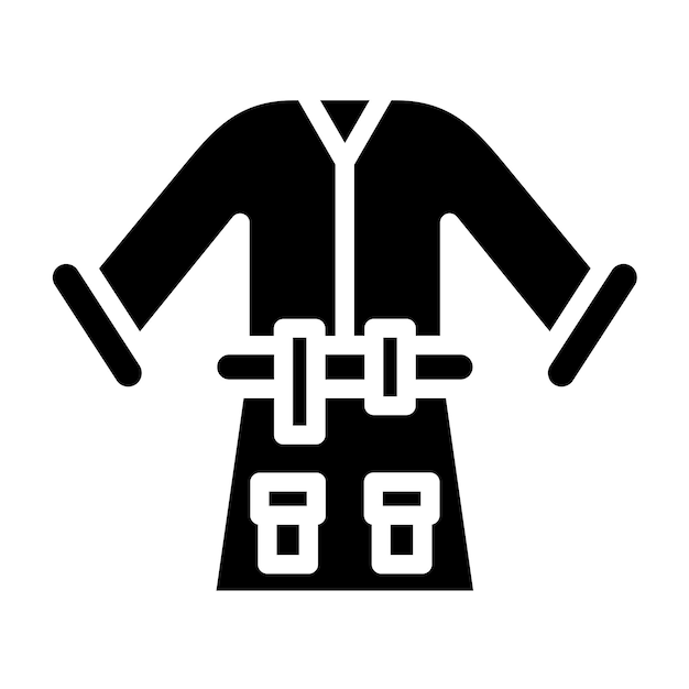 Diseño vectorial del estilo del icono de la bata de baño
