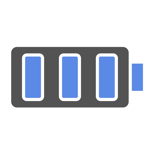 Diseño vectorial Estilo del icono de la batería completa