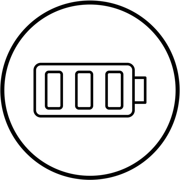 Diseño vectorial Estilo del icono de la batería completa