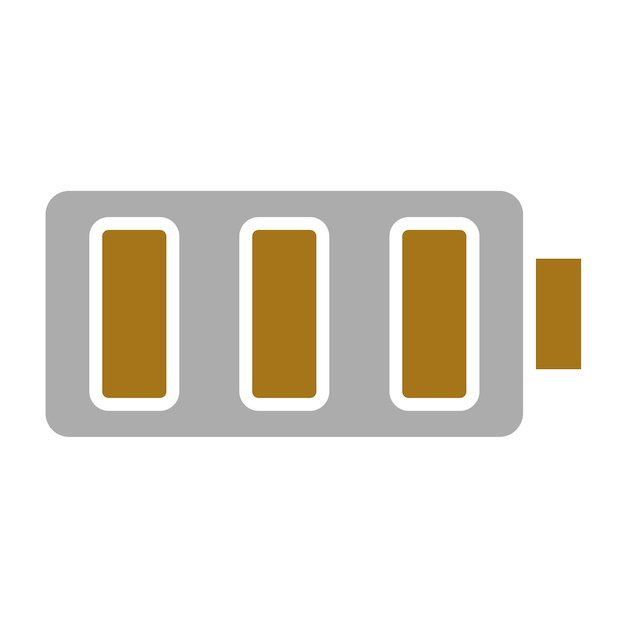 Diseño vectorial Estilo del icono de la batería completa