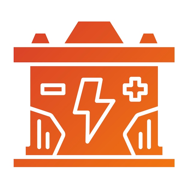 Diseño vectorial Estilo del icono de la batería grande