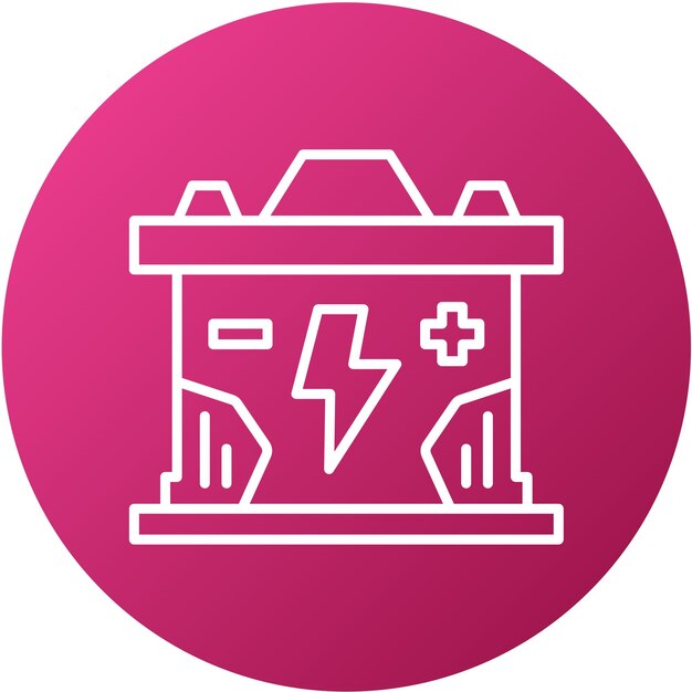 Diseño vectorial Estilo del icono de la batería grande
