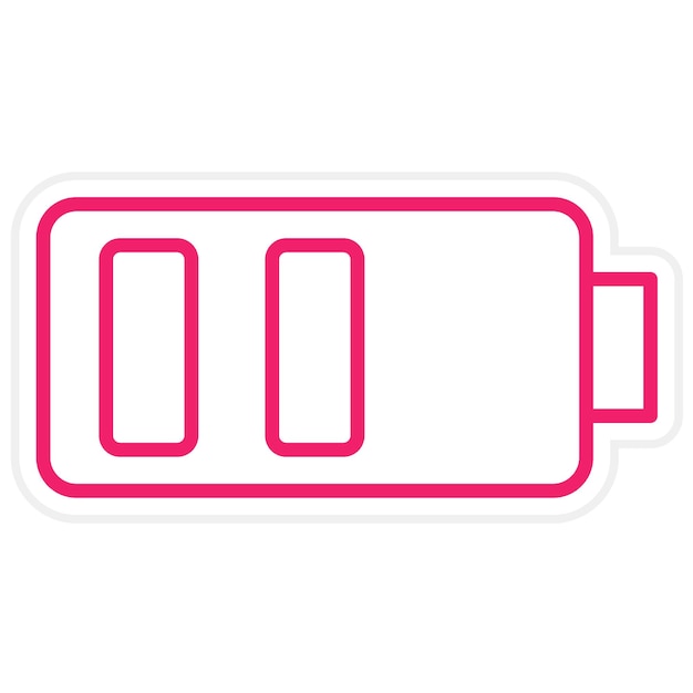 Diseño vectorial Estilo del icono de la batería media