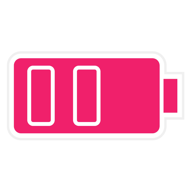 Diseño vectorial Estilo del icono de la batería media