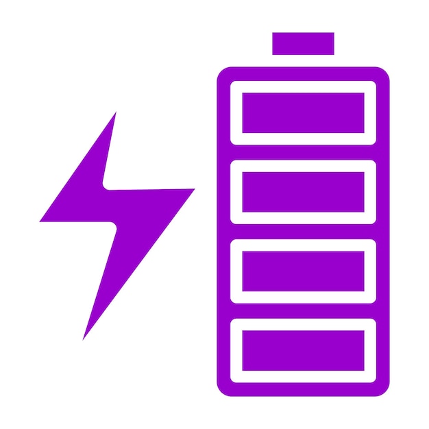Diseño vectorial del estilo del icono de la batería de respaldo