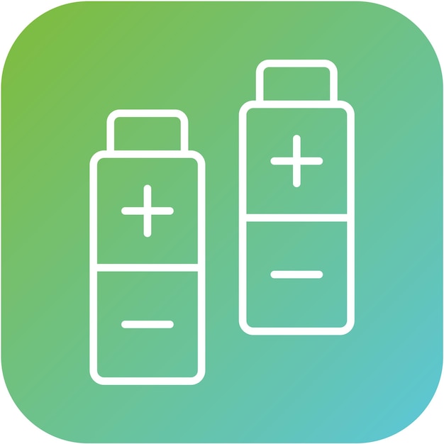 Diseño vectorial Estilo del icono de las baterías adicionales