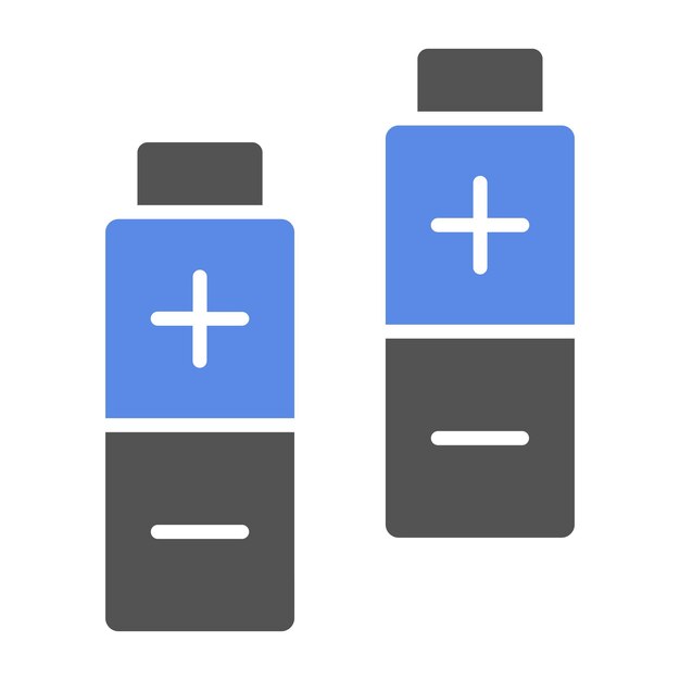 Diseño vectorial Estilo del icono de las baterías adicionales
