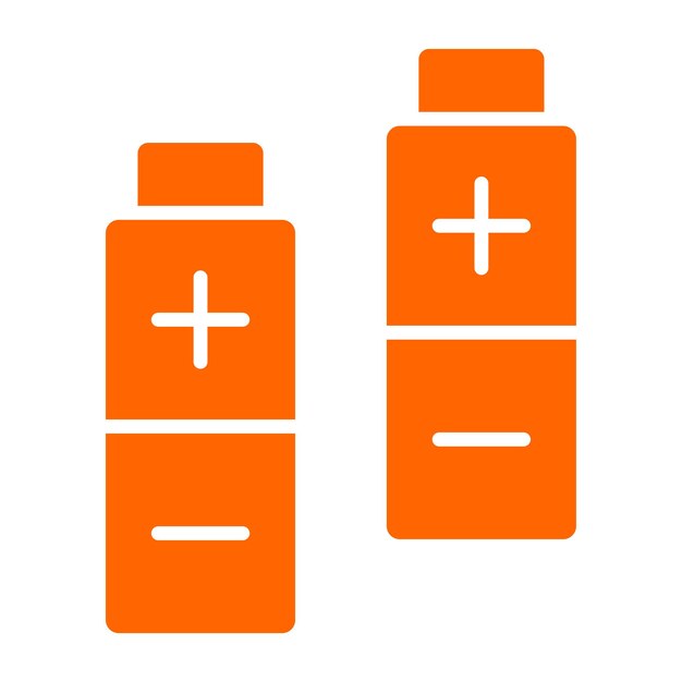 Diseño vectorial Estilo del icono de las baterías adicionales