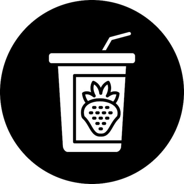Diseño vectorial Estilo del icono del batido