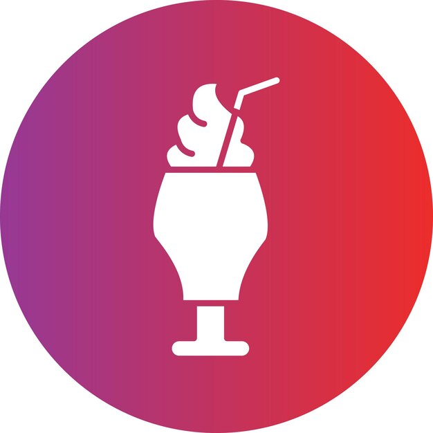 Diseño vectorial del estilo del icono del batido