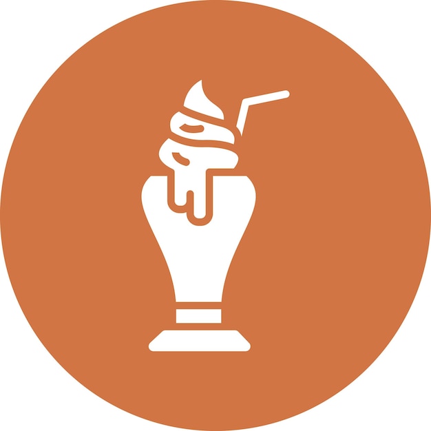 Diseño vectorial del estilo del icono del batido