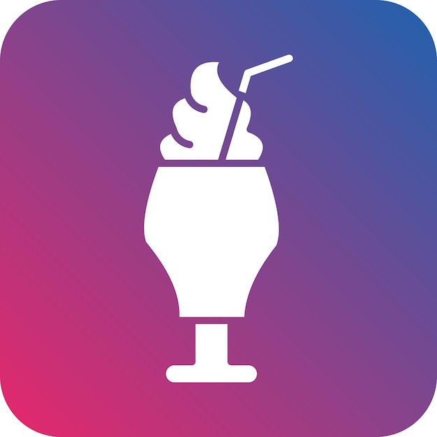 Diseño vectorial del estilo del icono del batido