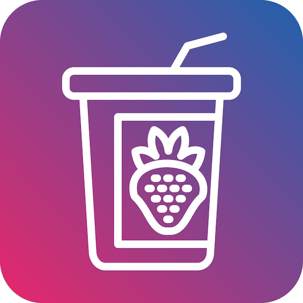 Diseño vectorial Estilo del icono del batido