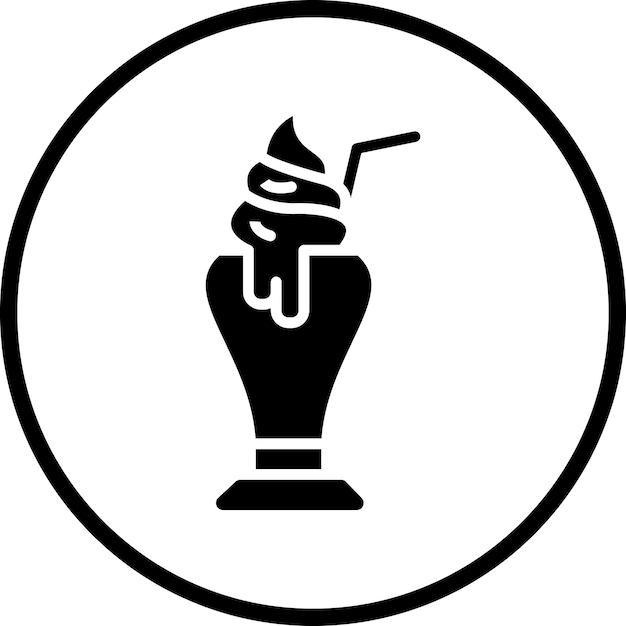 Diseño vectorial del estilo del icono del batido