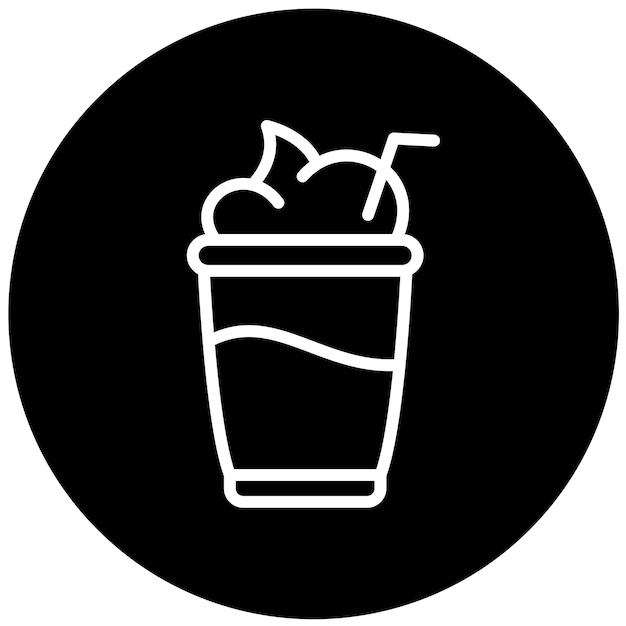Diseño vectorial del estilo del icono del batido