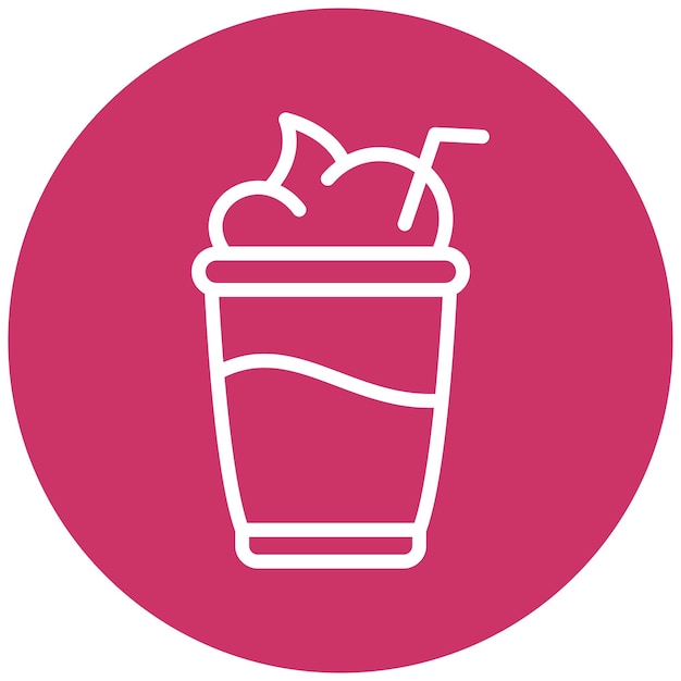 Diseño vectorial del estilo del icono del batido