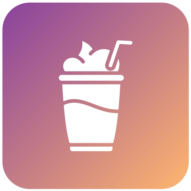 Diseño vectorial del estilo del icono del batido