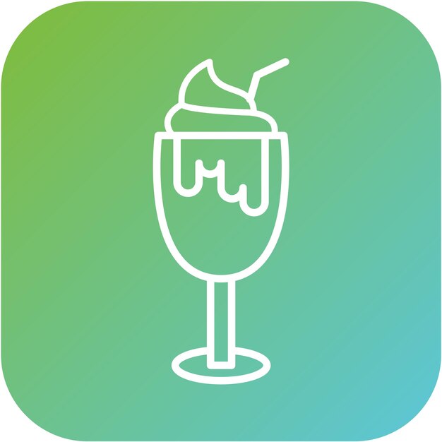 Diseño vectorial Estilo del icono del batido