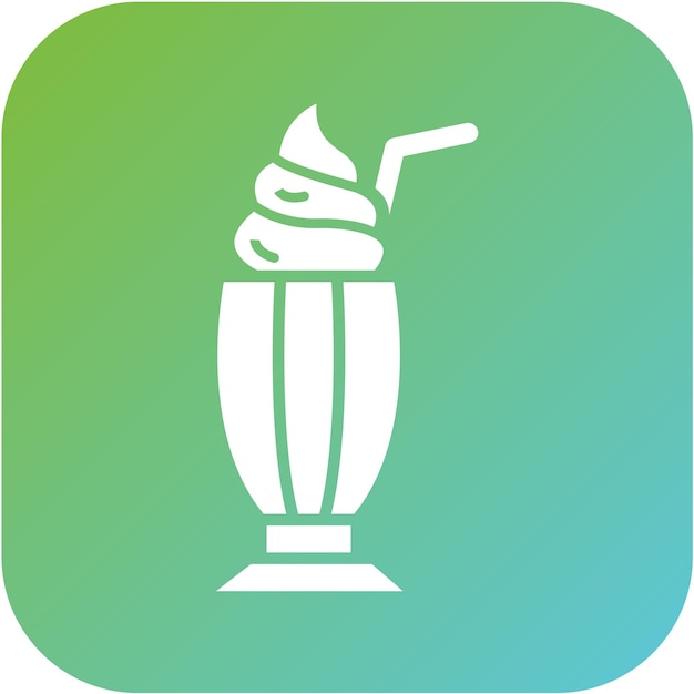 Diseño vectorial del estilo del icono del batido